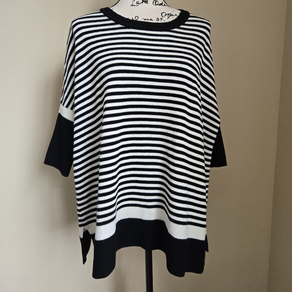 Cabi NWOT Pullover Sweater Womens S Boxy Oversized Striped